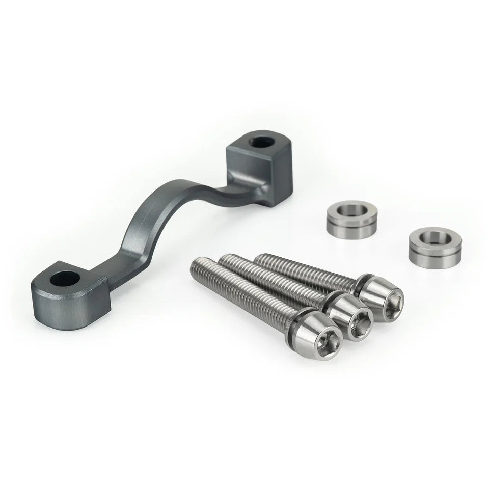 HEL Advocate +23mm Post Mount Caliper Adapter & Titanium Bolt Kit - Vapour Grey