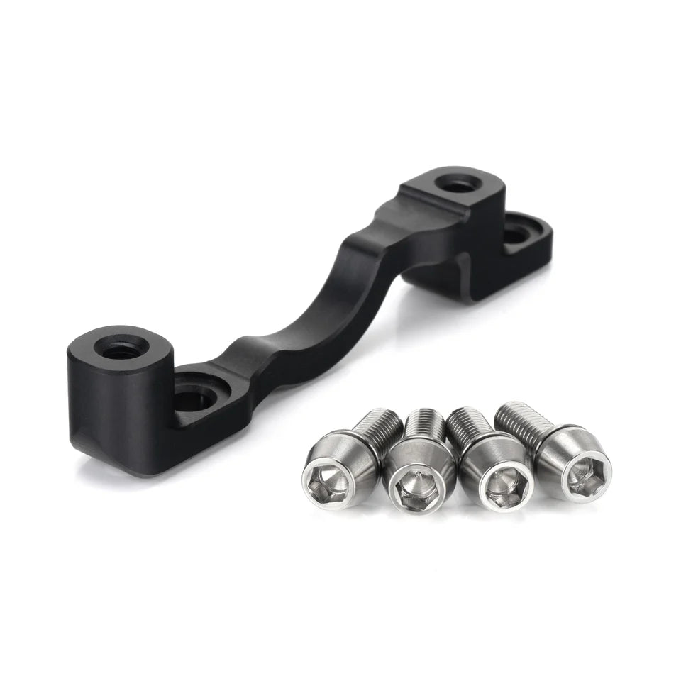 HEL Advocate +43mm Post Mount Caliper Adapter & Titanium Bolt Kit - Stealth Black